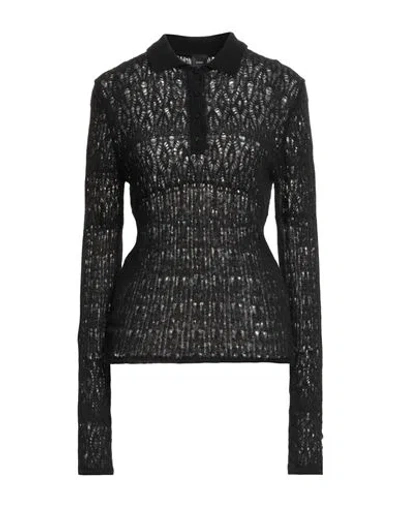 Pinko Woman Sweater Black Size L Nylon, Alpaca Wool, Wool