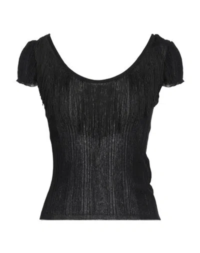 Pinko Woman Sweater Black Size L Viscose, Polyamide, Acetate