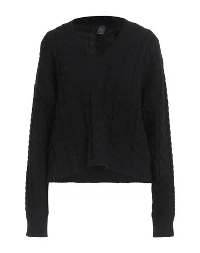 Pinko Woman Sweater Black Size L Viscose, Polyamide, Polyester