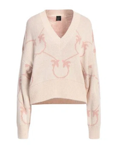 Pinko Woman Sweater Blush Size Xl Acrylic, Alpaca Wool, Wool In Neutral