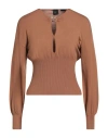 Pinko Woman Sweater Brown Size S Wool, Polyamide
