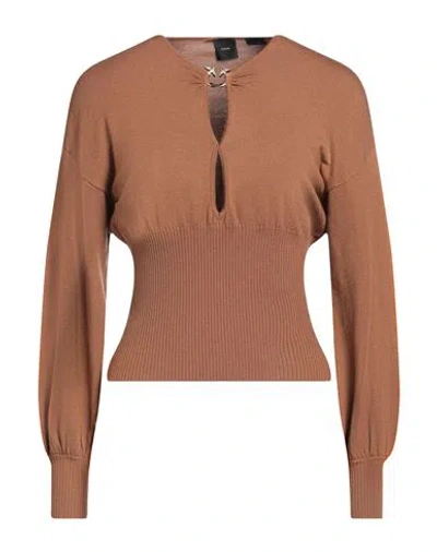 Pinko Woman Sweater Brown Size Xs Wool, Polyamide