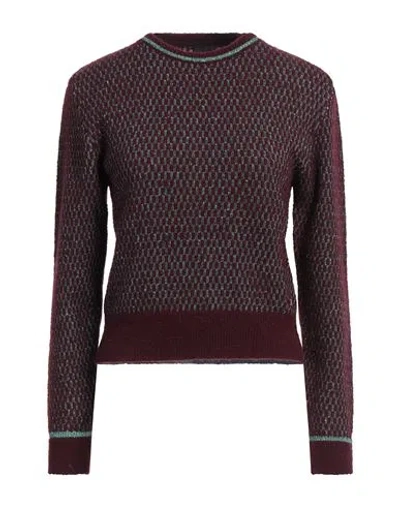 Pinko Woman Sweater Burgundy Size M Alpaca Wool, Polyamide, Wool, Polyester, Elastane In Red
