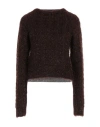Pinko Woman Sweater Chocolate Brown Size L Polyamide, Acrylic, Alpaca Wool In Brown