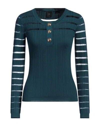 Pinko Woman Sweater Deep Teal Size M Acrylic, Lyocell, Wool, Polyamide In Green