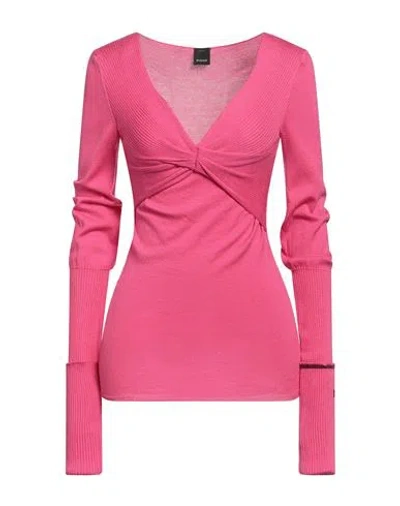 Pinko Woman Sweater Fuchsia Size L Viscose, Polyester, Polyamide