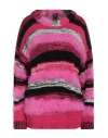 Pinko Woman Sweater Fuchsia Size S Acrylic, Wool, Alpaca Wool, Polyamide In Pink