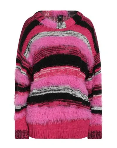 Pinko Woman Sweater Fuchsia Size M Acrylic, Wool, Alpaca Wool, Polyamide
