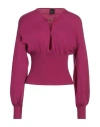Pinko Woman Sweater Garnet Size S Wool, Polyamide In Red