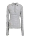 Pinko Woman Sweater Grey Size L Nylon, Alpaca Wool, Wool In Gray