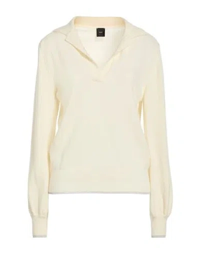 Pinko Woman Sweater Ivory Size L Wool, Cashmere In White