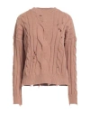 Pinko Woman Sweater Light Brown Size L Viscose, Polyamide, Polyester In Beige