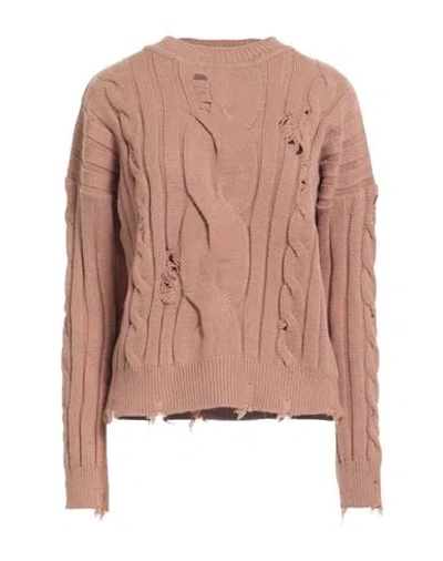 Pinko Woman Sweater Light Brown Size L Viscose, Polyamide, Polyester In Beige
