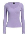 Pinko Woman Sweater Light Purple Size L Viscose, Polyester, Polyamide, Elastane