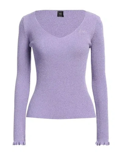 Pinko Woman Sweater Light Purple Size L Viscose, Polyester, Polyamide, Elastane