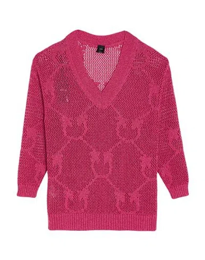 Pinko Woman Sweater Magenta Size Xs Viscose, Metallic Fiber