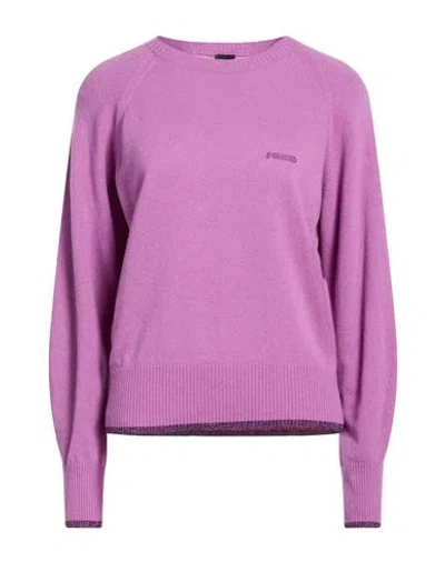 Pinko Woman Sweater Mauve Size M Wool, Viscose, Nylon, Cashmere, Metallic Fiber In Purple