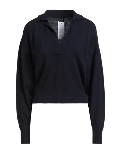 Pinko Woman Sweater Navy Size M Wool, Cashmere In Blue