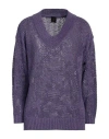 Pinko Woman Sweater Purple Size S Viscose, Metallic Fiber