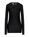 Pinko Woman Sweater Charcoal Size L Modal, Cashmere, Elastane In Grey