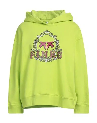 Pinko Woman Sweatshirt Acid Green Size Xs Cotton
