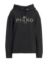 Pinko Woman Sweatshirt Black Size M Cotton, Elastane