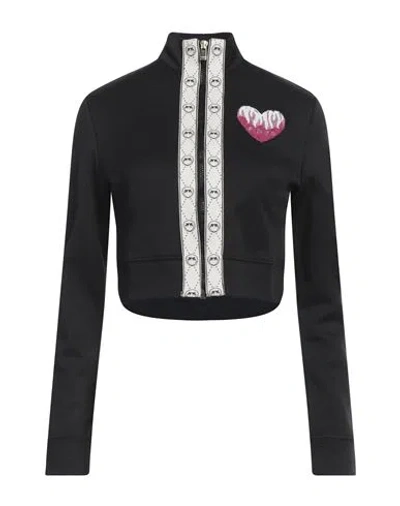 Pinko Woman Sweatshirt Black Size S Polyester, Cotton