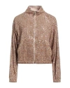Pinko Woman Sweatshirt Camel Size S Polyester, Elastane, Polyamide In Beige