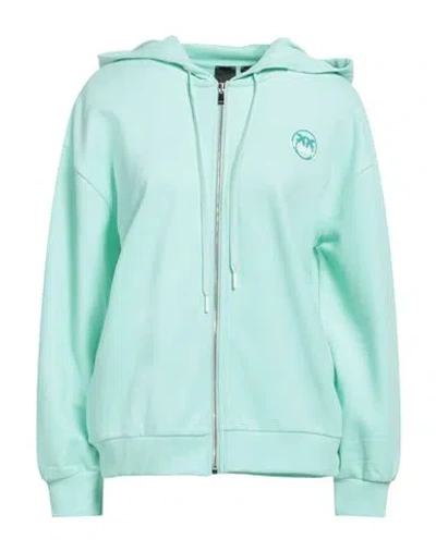Pinko Woman Sweatshirt Light Green Size M Cotton In Blue