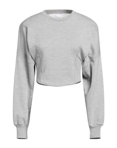 Pinko Woman Sweatshirt Light Grey Size M Cotton, Polyester, Elastane