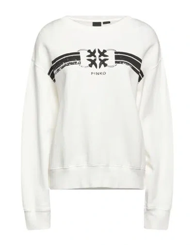 Pinko Woman Sweatshirt Off White Size M Cotton, Lyocell