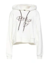 Pinko Woman Sweatshirt White Size L Cotton, Elastane, Polyester In White
