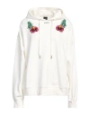 Pinko Woman Sweatshirt White Size S Cotton, Brass, Pvc - Polyvinyl Chloride, Glass In White