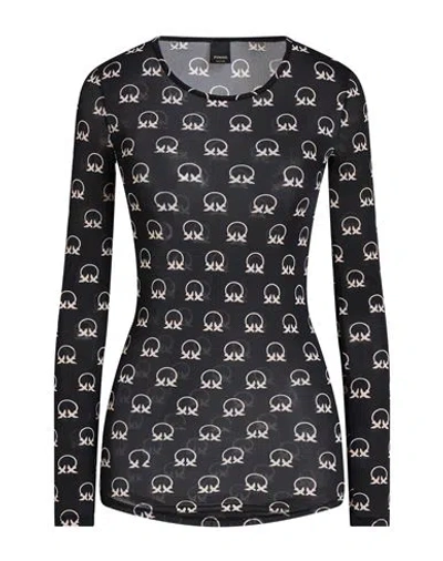 Pinko Woman T-shirt Black Size L Polyamide, Elastane