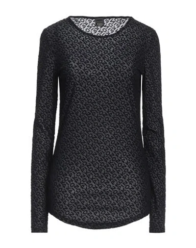 Pinko Woman T-shirt Black Size L Polyamide, Elastane