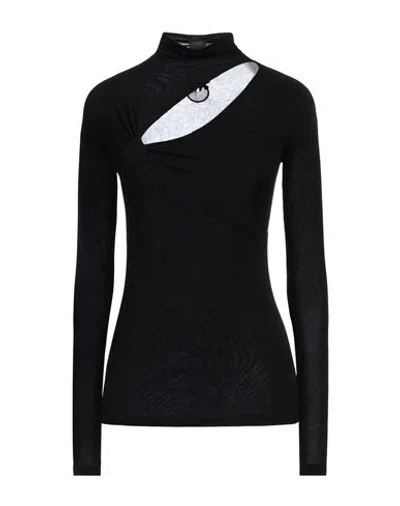 Pinko Woman T-shirt Black Size Xs Viscose, Polyamide, Cashmere, Elastane