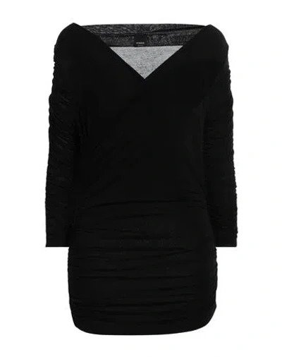 Pinko Woman T-shirt Black Size S Modal, Cashmere, Elastane
