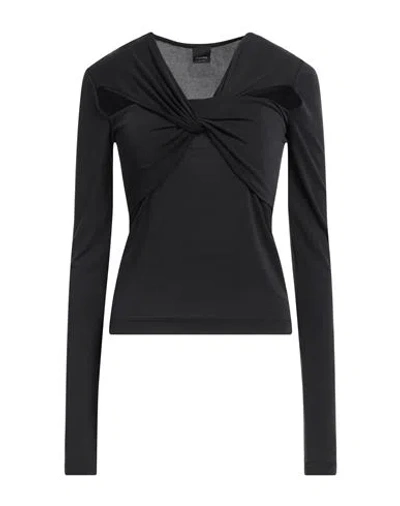 Pinko Woman T-shirt Black Size M Modal, Polyester