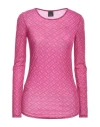 Pinko Woman T-shirt Fuchsia Size S Polyamide, Elastane In Pink