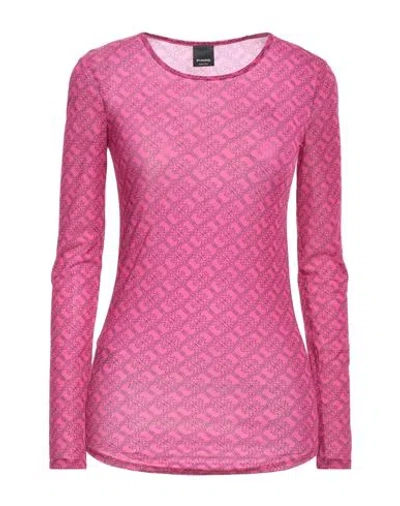Pinko Woman T-shirt Fuchsia Size S Polyamide, Elastane