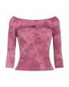 Pinko Woman T-shirt Garnet Size S Cotton, Elastane In Red