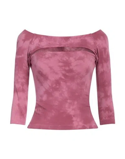 Pinko Woman T-shirt Garnet Size S Cotton, Elastane In Red