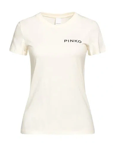 Pinko Denim Woman T-shirt Ivory Size Xs Cotton, Elastane In White