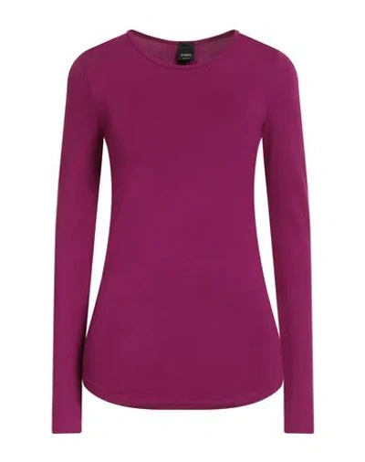 Pinko Woman T-shirt Magenta Size L Viscose, Elastane In Purple