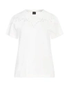 Shop Pinko Woman T-shirt White Size M Cotton, Brass, Polyester