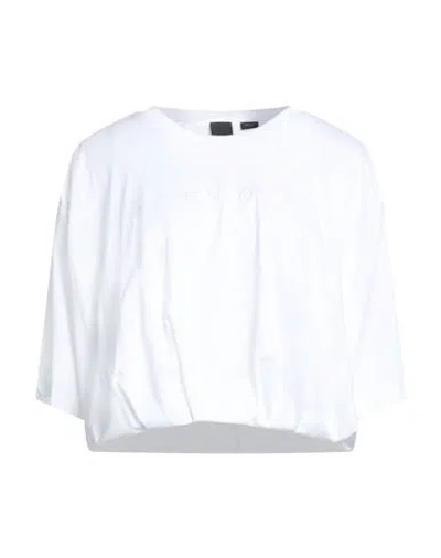 Pinko Woman T-shirt White Size L Cotton, Polyester In Gray