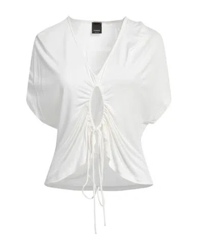 Pinko Woman T-shirt White Size L Viscose