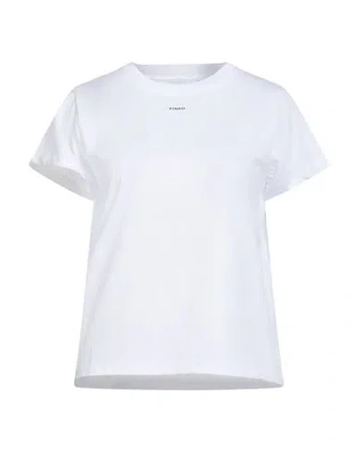 PINKO PINKO WOMAN T-SHIRT WHITE SIZE S COTTON