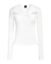 Pinko Woman T-shirt White Size L Modal, Polyester In White