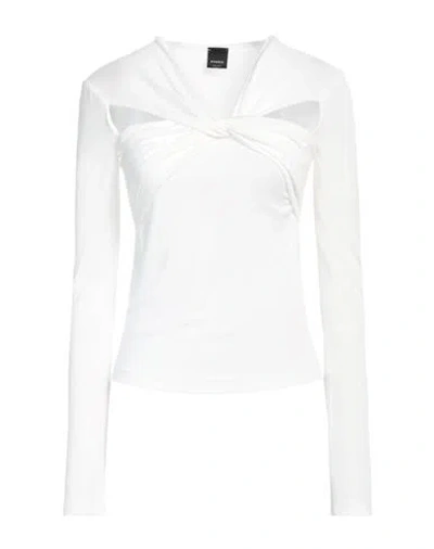Pinko Woman T-shirt White Size L Modal, Polyester